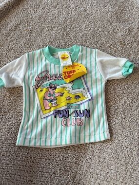 B61 NWT 0-6 months VINTAGE Tuff Cookies “Fun in the Sun” Top